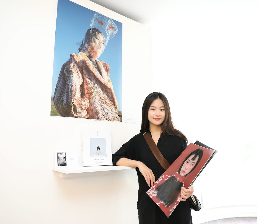 Fay Huang with her work