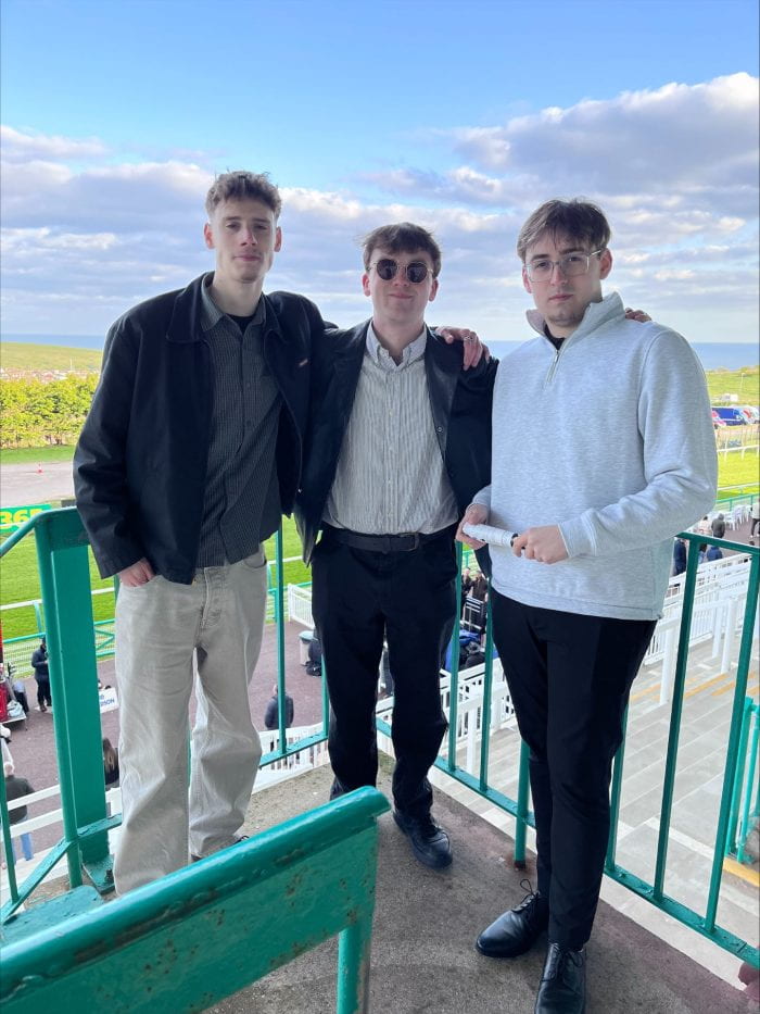 sports journalism students at brighton racecourse