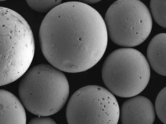 Carbalive beads viewed with a scanning electron microscope