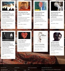 Screenshot from Freud Museum's web site, collection of blogs page