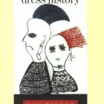 Cover of Lou Taylor Establishing Dress History with illustration of two stylised punk characters with raised red and black hair and patterned black shirts.