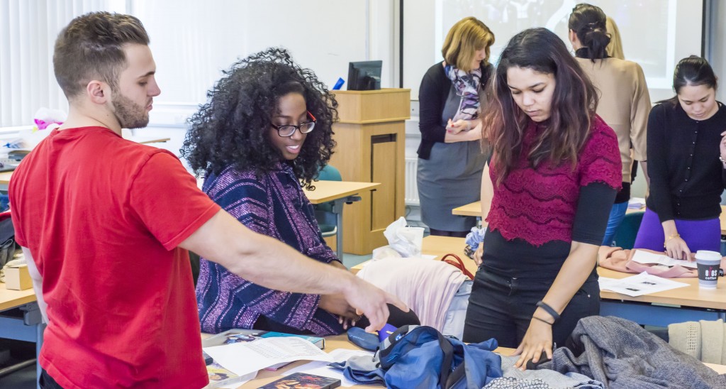 Charity Retail workshop involved a practical activity, sorting and pricing real charity donations