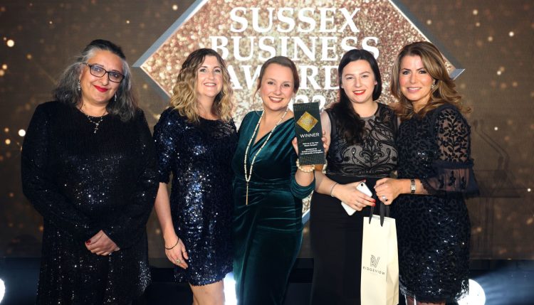Resus Rangers team and Rachael Carden at the Sussex Business Awards