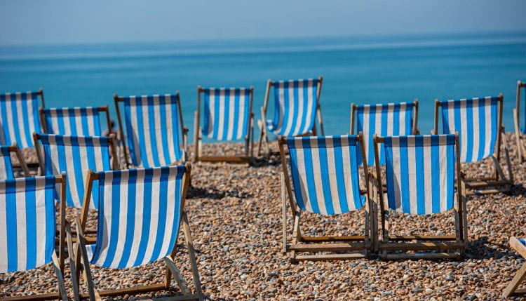 Deckchairs on Brighton beach