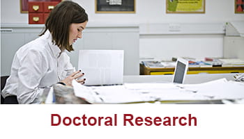 A button to take you to the Doctoral Research link