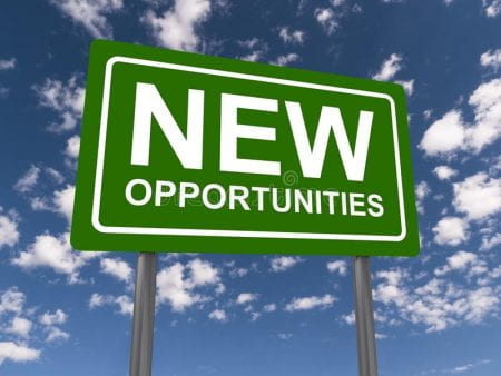 A street sign saying new opportunities