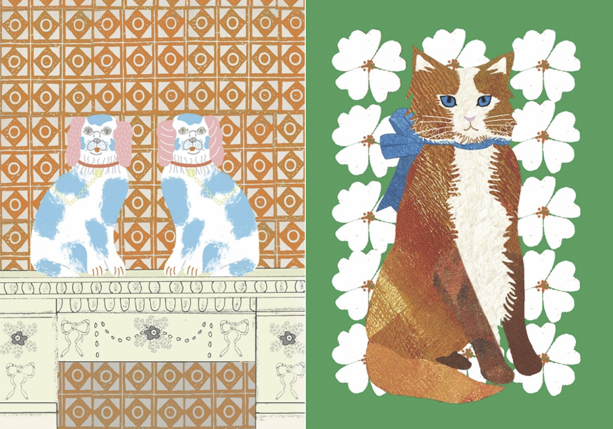 Two designs for greetings cards by Nicola Miles