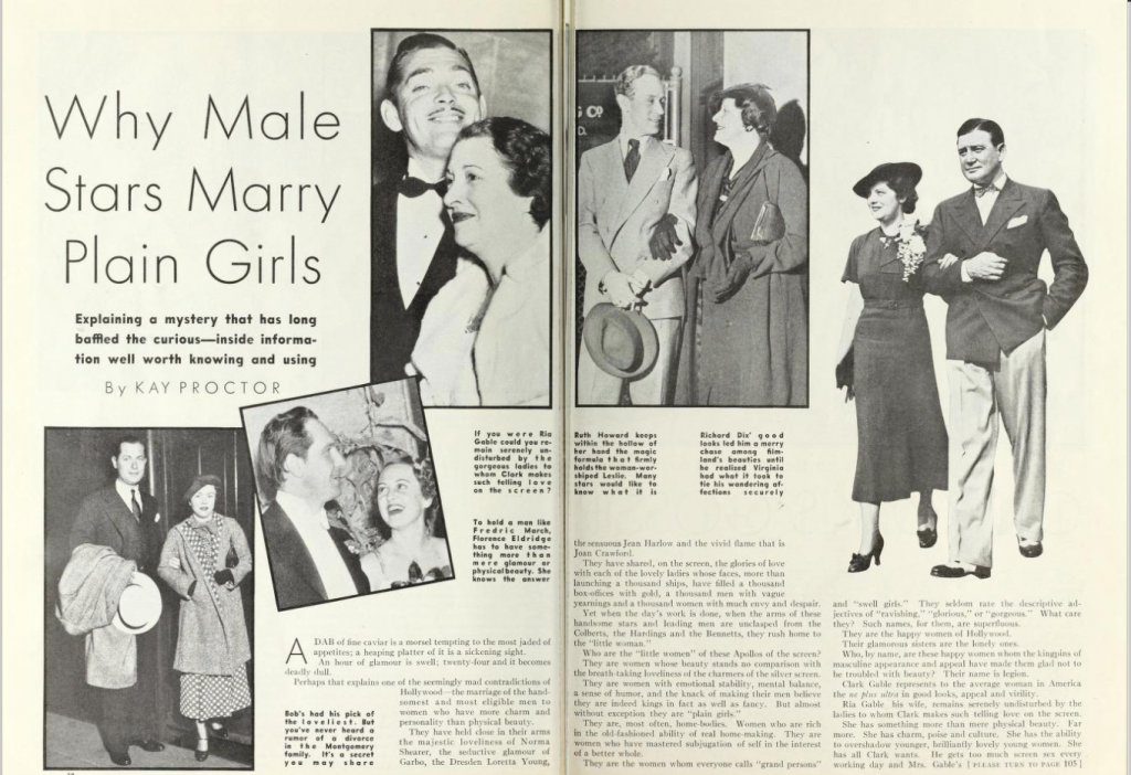 a photograph of a double-page spread of a 1930s magazine