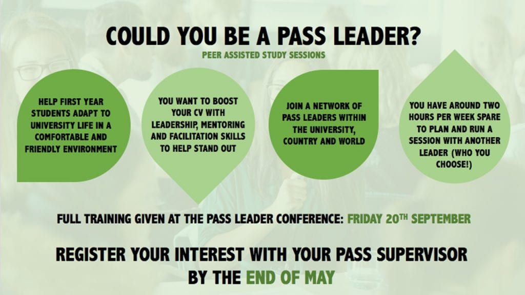 advert for pass leader recruitment. Register your interest by end of May