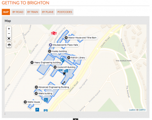 Map of the Moulsecoomb campus in Brighton