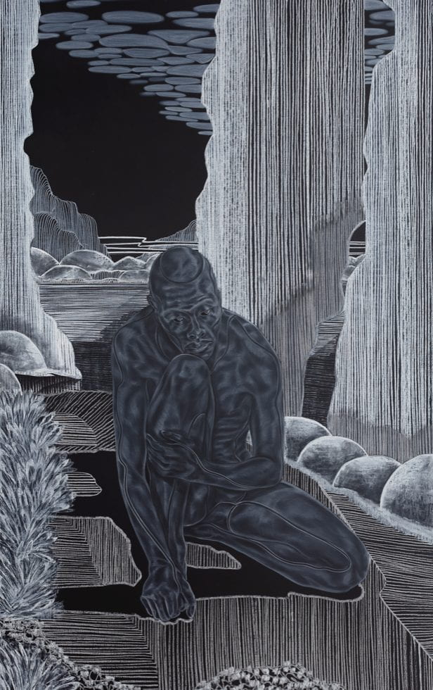 Toyin Ojih Odutola "Introductions: Early Embodiment" from "A Countervailing Theory" 2019