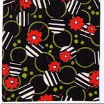 Fabric design flowers and shaded circles from Walter Fielden Royle collection