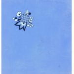 Unfinished design - flower on sky blue from Walter Fielden Royle collection