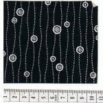 Fabric design of white circles on square netting designfrom Walter Fielden Royle collection