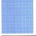 Fabric design with small white circles geometrically arranged on blue background Walter Fielden Royle collection