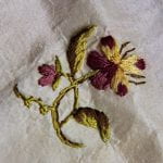 Embroidered pansy or heartsease