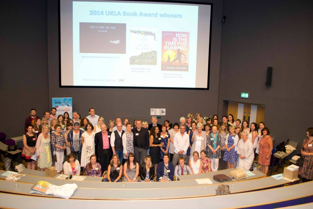 The 2014 UKLA Book Award Team with authors, illustrators, publishers and judges