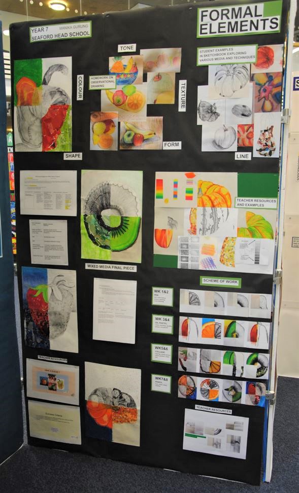Art and Design PGCE trainee display - formal elements