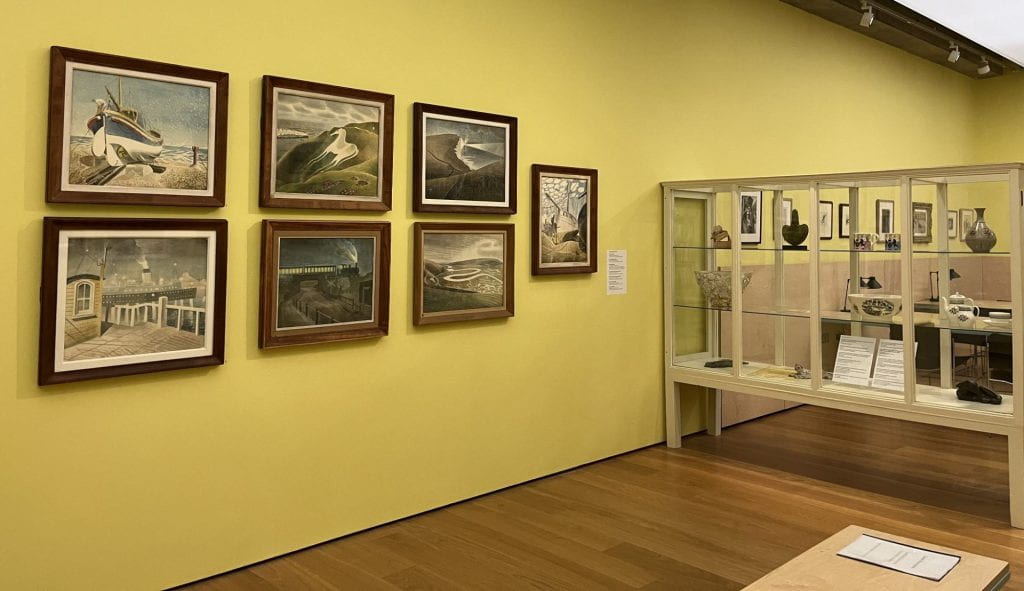 image of art display in frames
