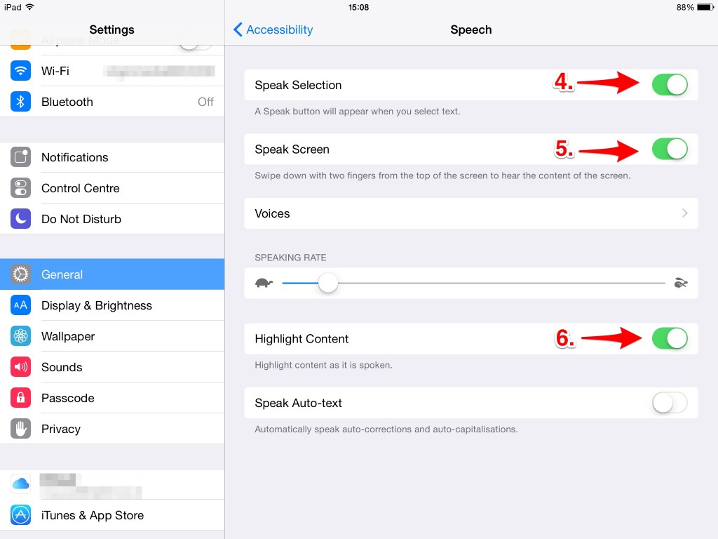 Accessibilty_Speech settings