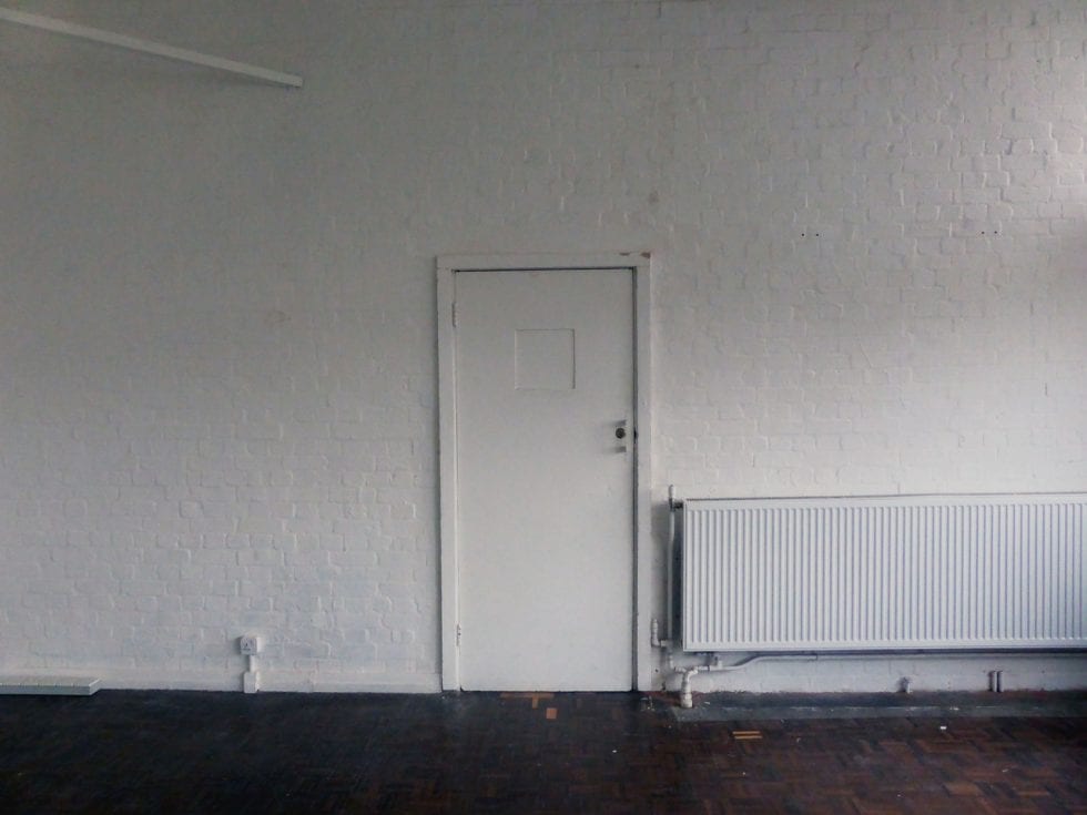 closed door in while empty studio