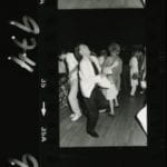 Five images showing a man making moves on the dancefloor