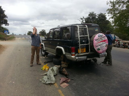roadside breakdown in Tanzania