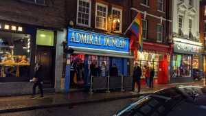 Exterior shot of the Admiral Duncan pub in Soho