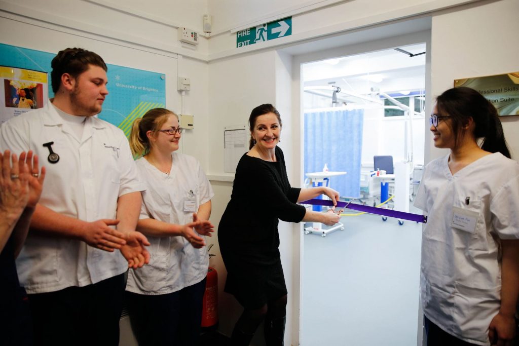 MP Caroline Ansell cuts the ribbon to open the new suite