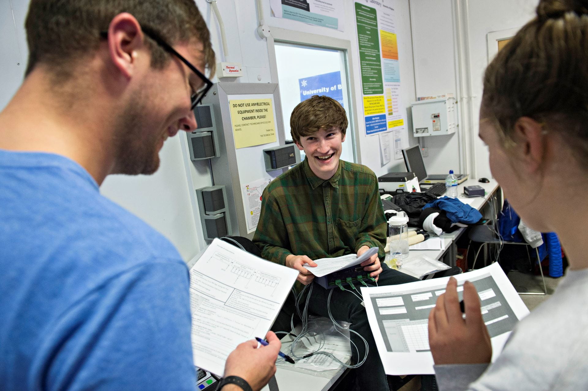 students using the lab