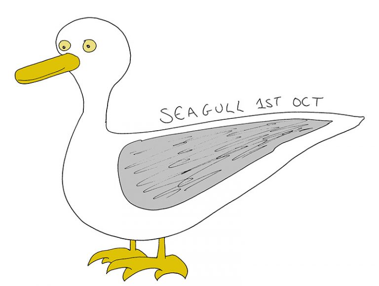 #Inktober Day 1 - the final Duck/Gull