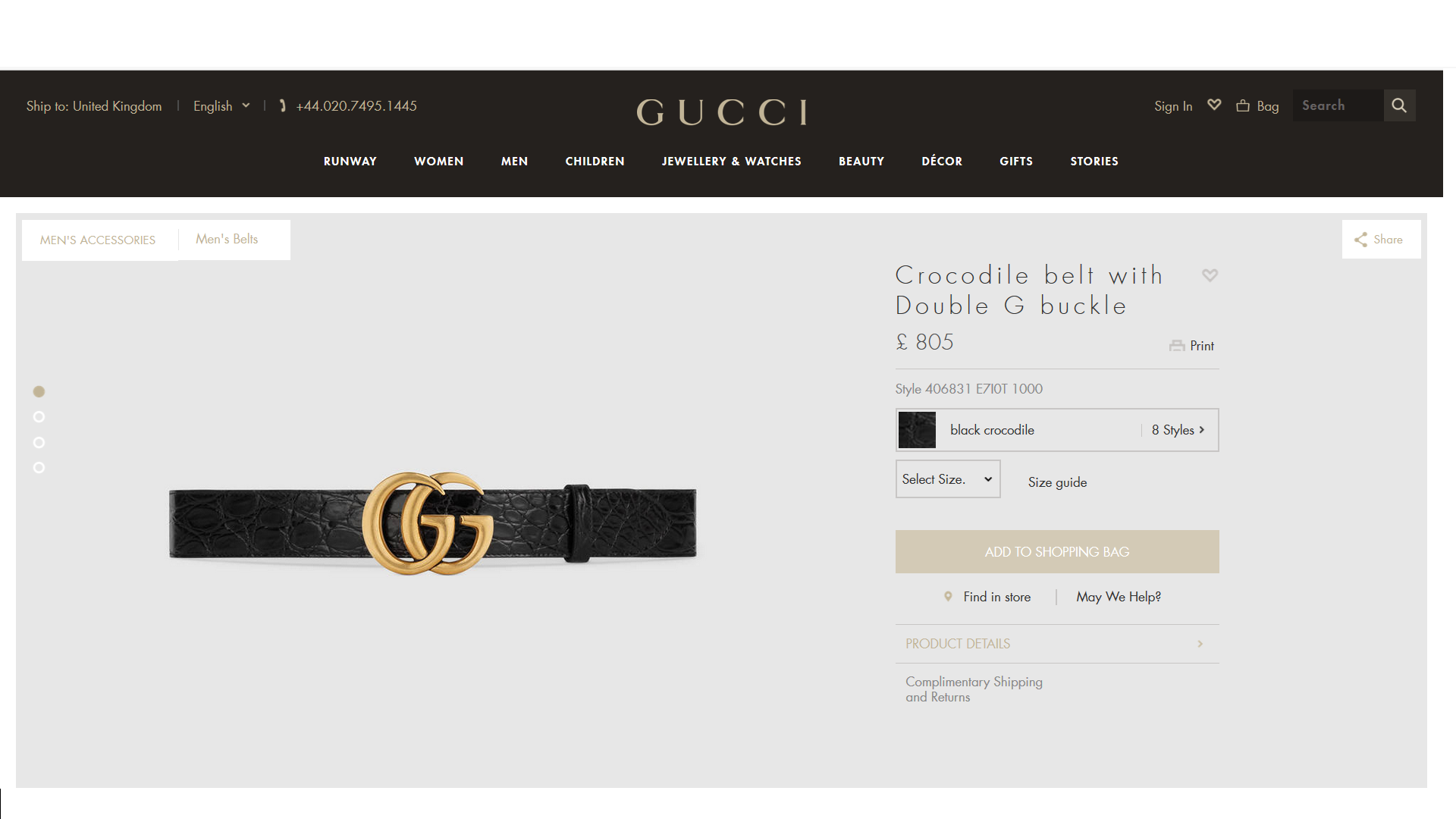 Gucci and its effective website | Lorenzo&#39;s digital world