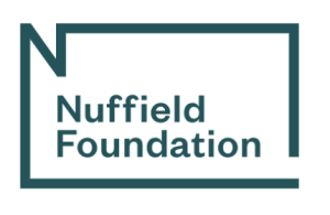 Logo of the Nuffield Foundation.