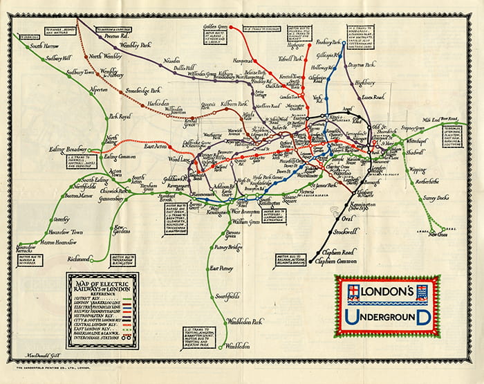 London Underground map from 1924