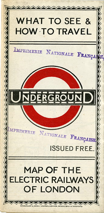 Cover of London Underground map from 1924