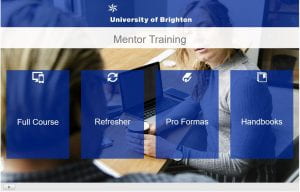 image of the online training home page
