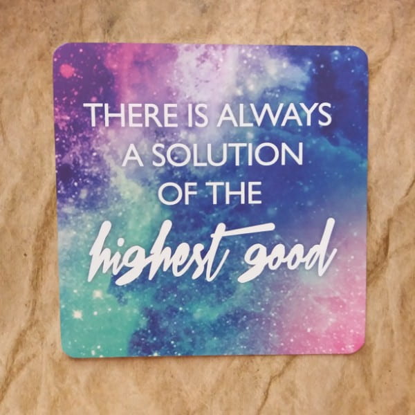 There is always a solution of the highest good