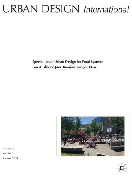 Cover of the publication (source: Urban Design International www 2019)