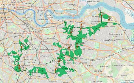 The South East London Green Chain is being discussed in the paper by Katrin Bohn and Dong Chu. (source: Greenchain.com www 2019)