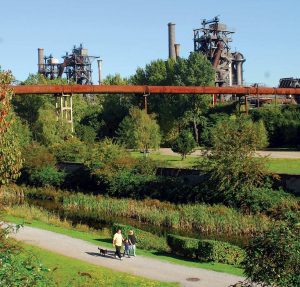 Duisburg-Nord Landscape Park’s walking route amongst the former iron plant (source: International Bauausstellungen www 2022)