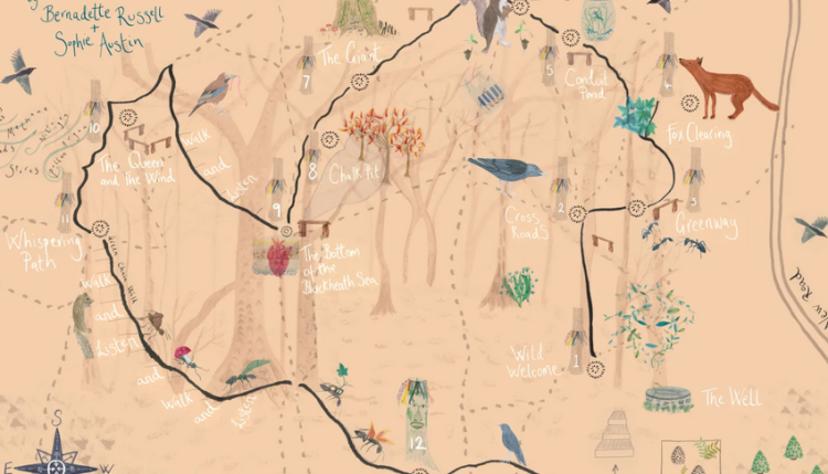 Lore of the Wild is an audio storywalk, co-created and written by Bernadette Russell and Sophie Austin. (source: Melanie Smith, walk-listen-create website, 2022)