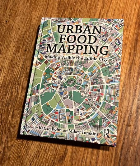 The hardcover version of the Urban Food Mapping book (source: Mikey Tomkins, 2024)