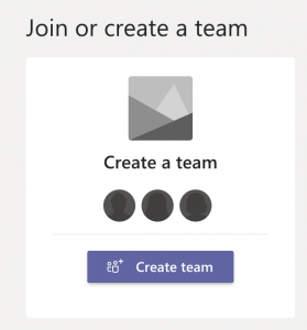 Create a team