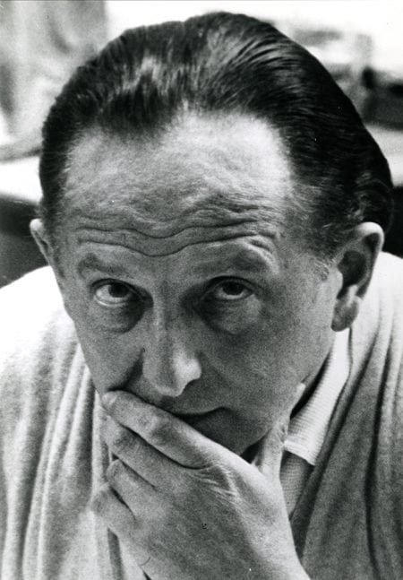 Black and white portrait of Hans Schleger