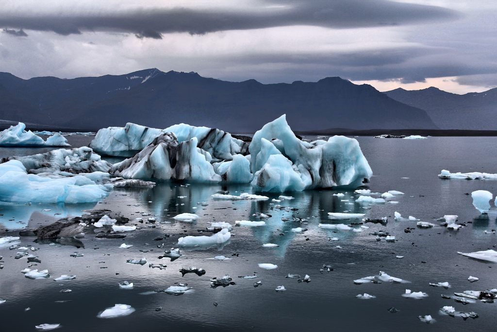 Iceland melting icecaps