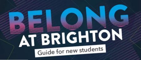 graphic saying belong at Brighton guide for new students