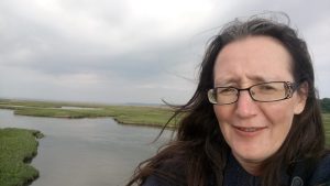 Heidi Burgess at a salt marsh