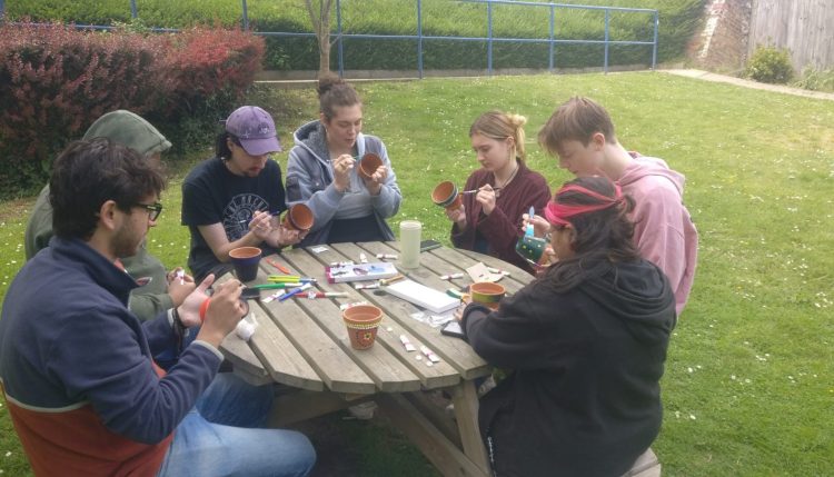 Pot painting: just one of many activities offered by Student Residential Advisors