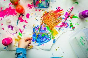 colourful paint splatter 