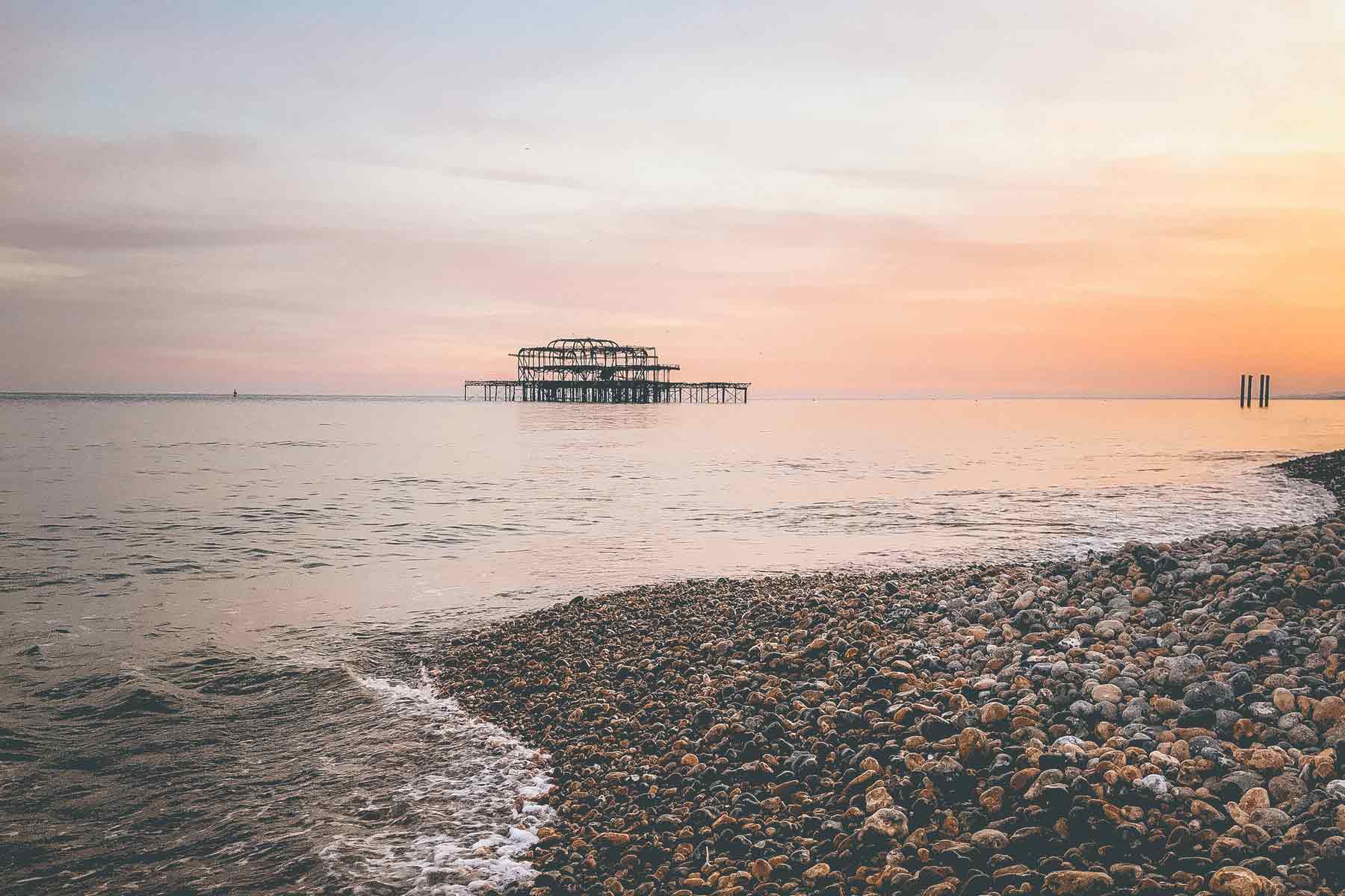 Sunset over the West Pier